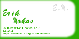 erik mokos business card